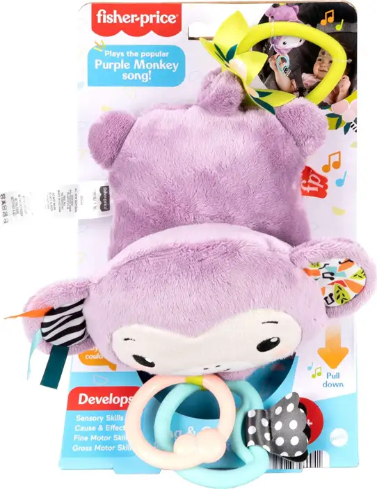 Mattel Fisher Price Jff02 Cochecito Con Mono Morado