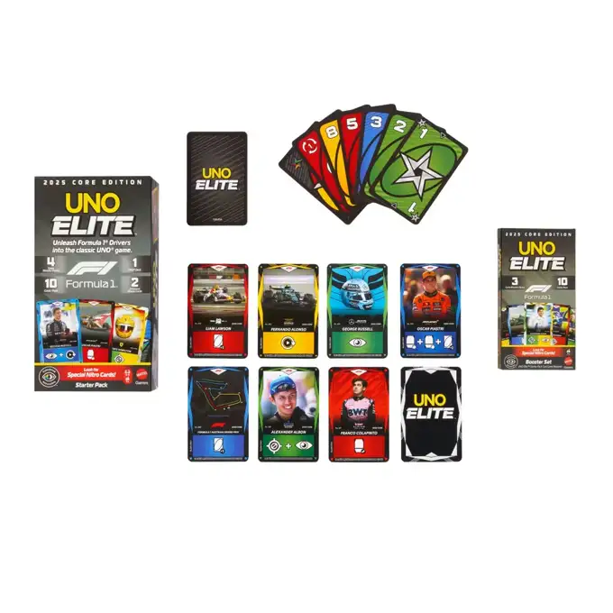 Mattel Games Jlv43 Uno Elite Racing 25 Set Refuerzo
