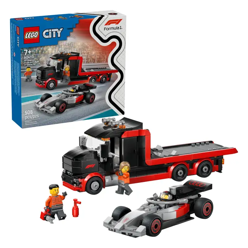 Lego City 60493 Camion De Exposicion De F1 Con Coche De Carreras Audi F1