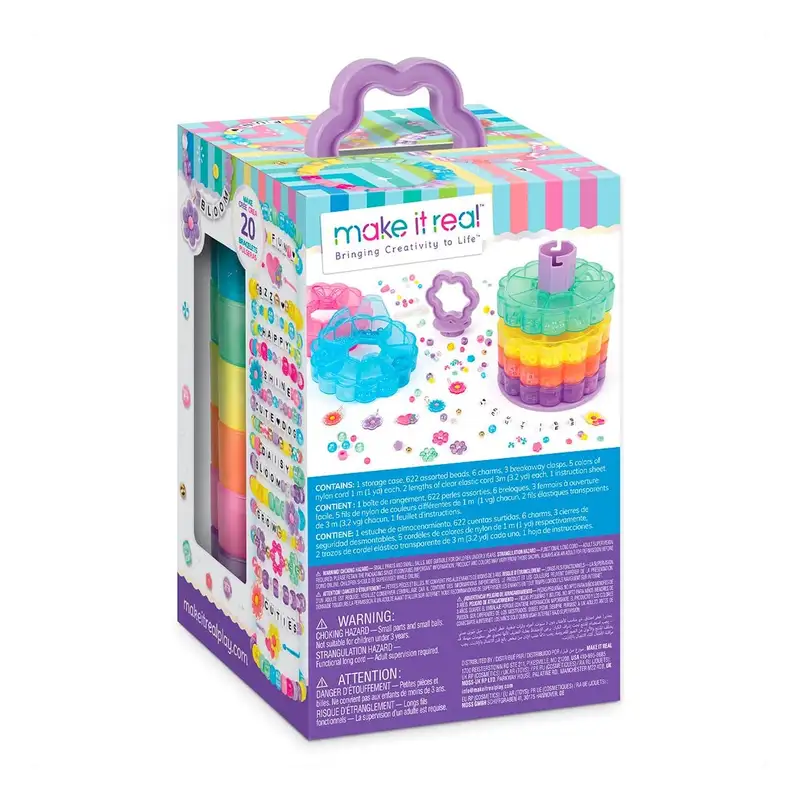 Make It Real Diy 1738 Torre Floral Para Almacenamiento De Cuentas