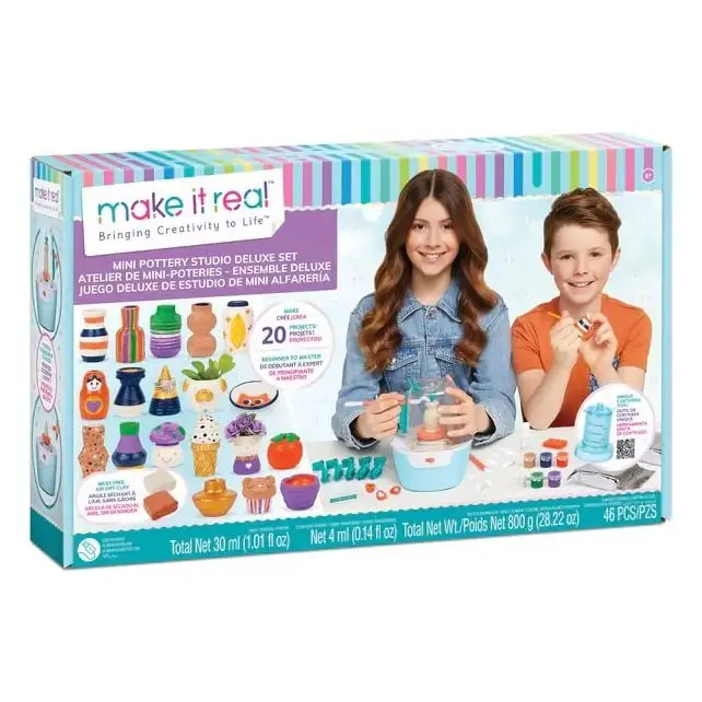 Make It Real Diy 1830 Set Deluxe De Mini Estudio De Ceramica