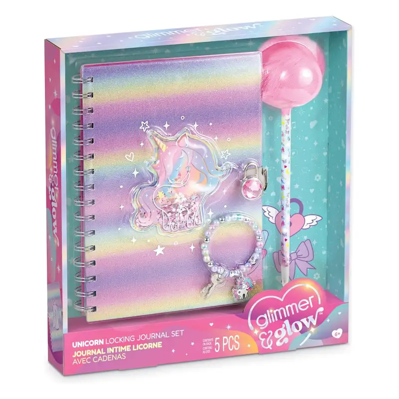 Make It Real 3C4G 72001 Set De Diario Con Candado Unicornio Con Pulsera 2 Llaves Y Lapiz Con Pompon