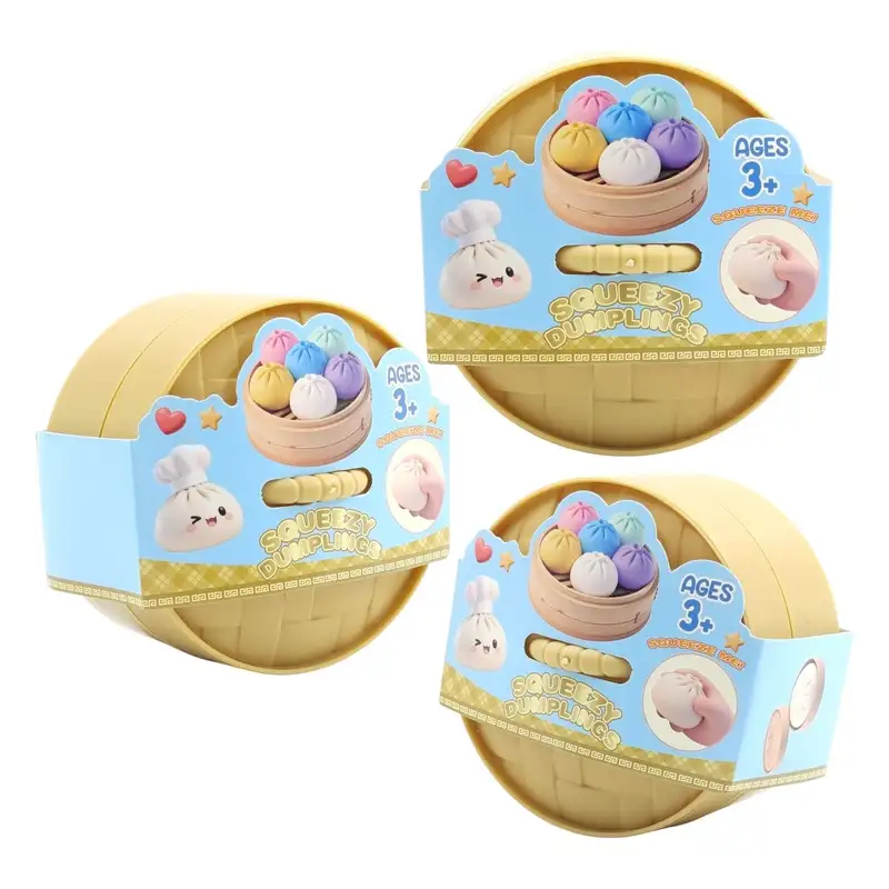 Lolo Toys Squishy Lolo-C017 Dumplings Al Vapor Realista, Suave Y Apretable 8.5 CM