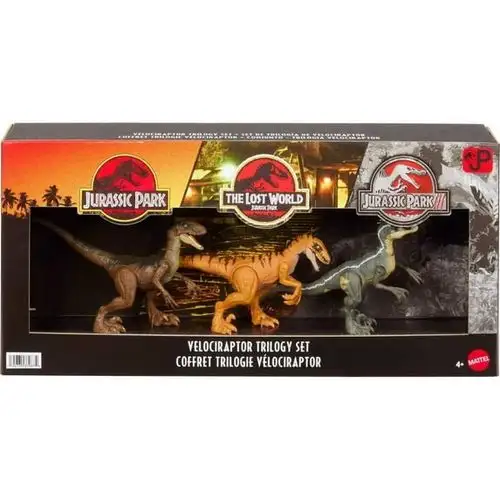 Mattel Jurassic World Jhg39 Trilogia Velociraptor Pack 3 Unidades