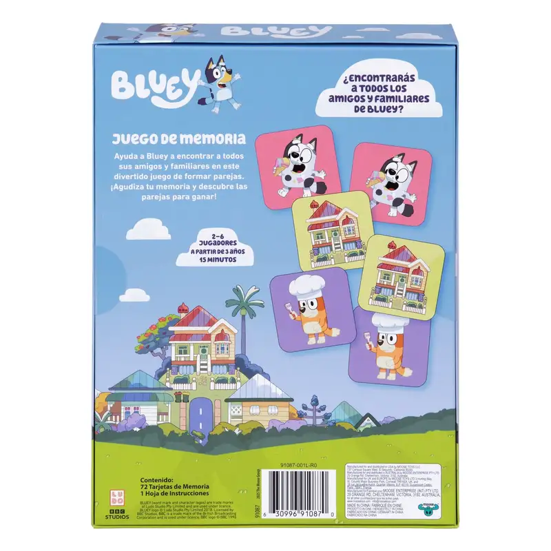 Boing Toys Bluey 91087 Juego De Memoria