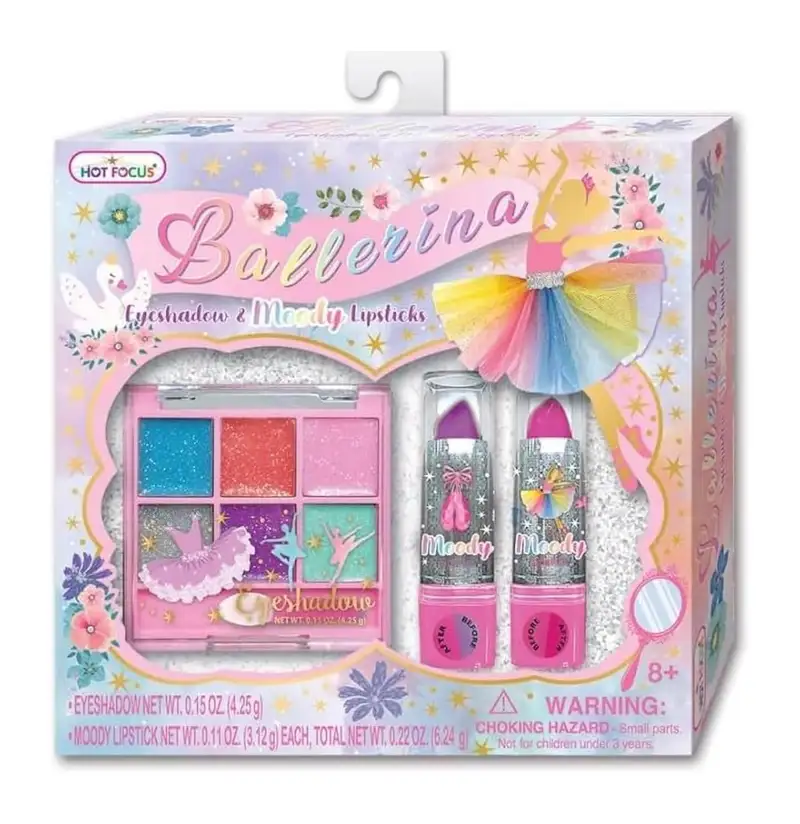 Hot Focus  087Bb Sombra Para Ojos Bailarina Y Labiales Cambia Color, Belleza Bailarina