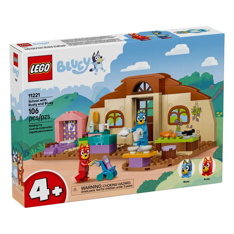 Lego Bluey 11221 Escuela Con Rusty Y Bluey