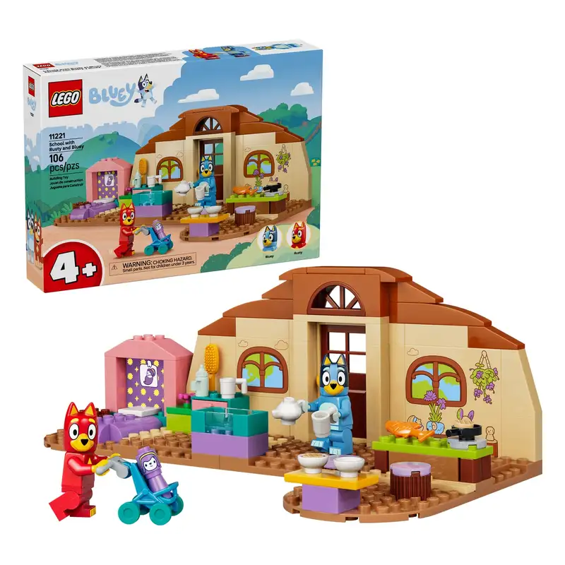 Lego Bluey 11221 Escuela Con Rusty Y Bluey