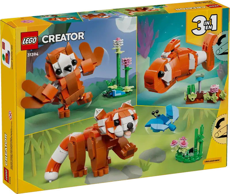 Lego Creator 31394 Simpaticos Animales: Panda Rojo