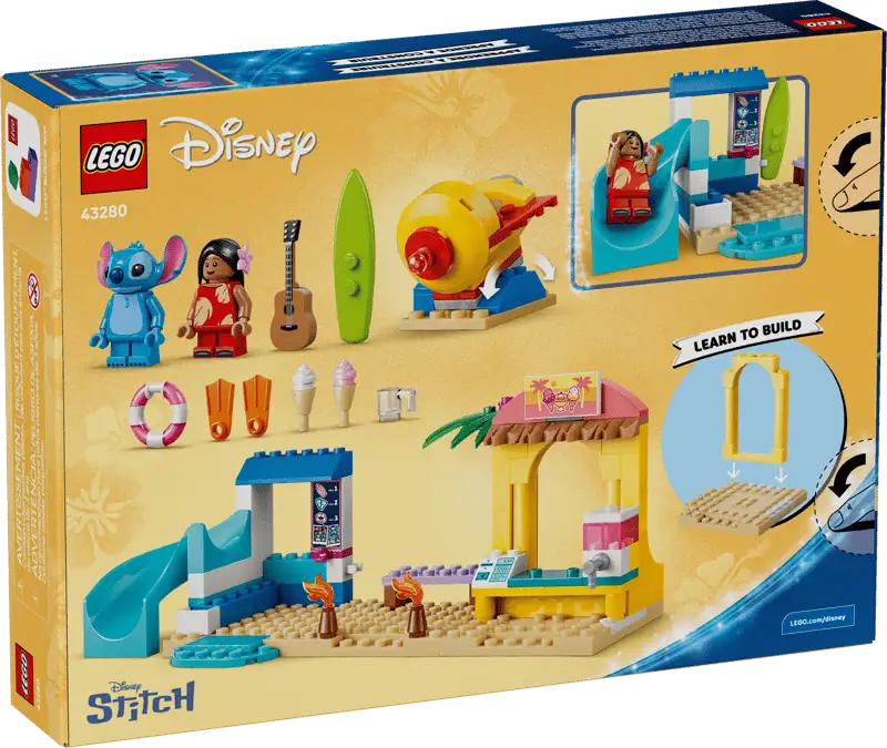 Lego Disney 43280 Diversion En La Playa Con Lilo y Stitch