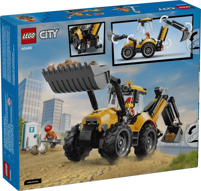 Lego City 60480 Cargadora Retroexcavadora Amarilla