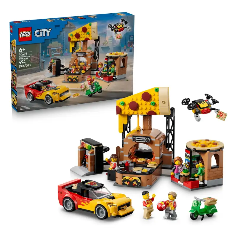 Lego City 60496 Experiencia De Pizza A Domicilio Con Vehiculos