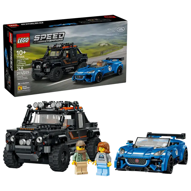 Lego Speed Champions 77264 Jaguar Project 7 Y Land Rover Defender
