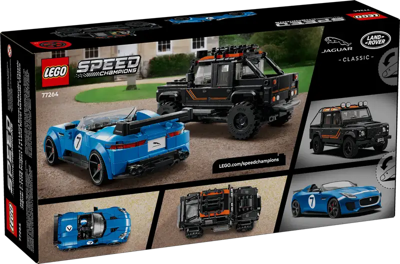 Lego Speed Champions 77264 Jaguar Project 7 Y Land Rover Defender