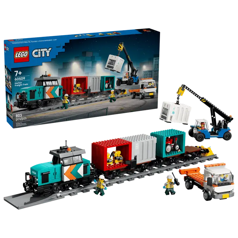 Lego City 60509 Tren De Mercancias Del Puerto Con Grua Y Camion