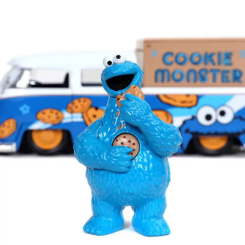 Mcfarlane Toys 31751 Bus Vw 1963 Escala 1:24 Con Cookie Monster