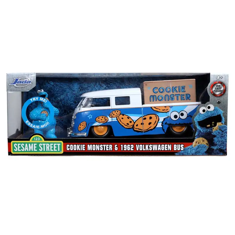 Mcfarlane Toys 31751 Bus Vw 1963 Escala 1:24 Con Cookie Monster