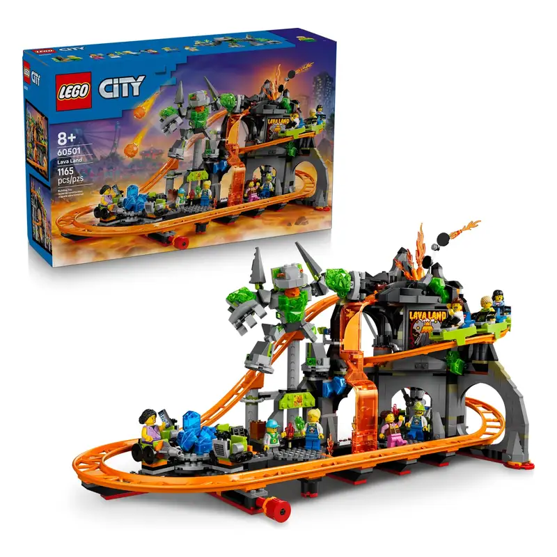 Lego City 60501 Montaña Rusa Del Parque Lava Land