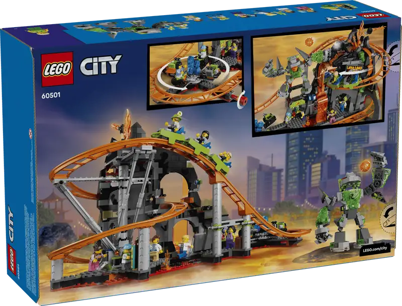 Lego City 60501 Montaña Rusa Del Parque Lava Land