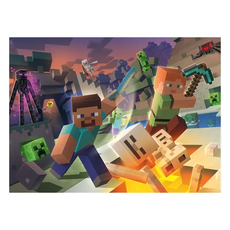 Ravensburger Rompecabezas 133338 Monstruo De Minecraft 100 Piezas