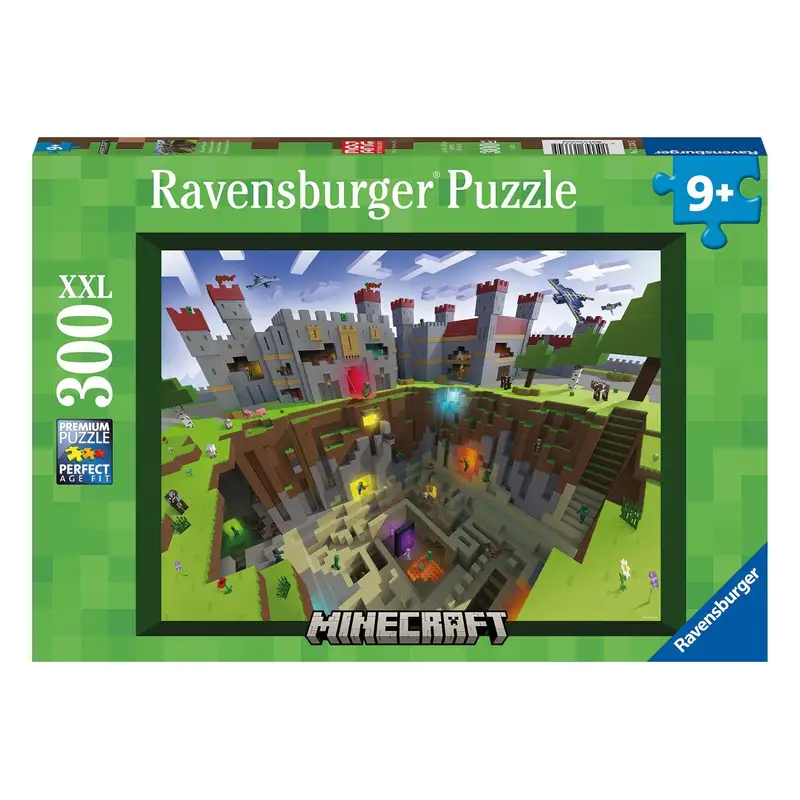 Ravensburger Rompecabezas 133345 Minecraft Vista En Corte 300 Piezas