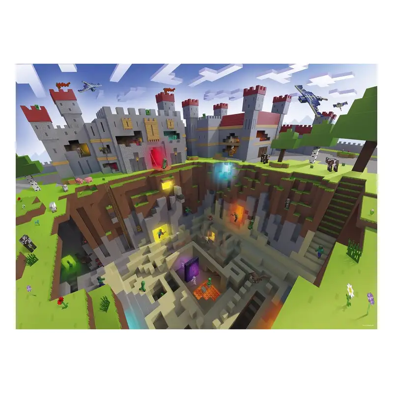 Ravensburger Rompecabezas 133345 Minecraft Vista En Corte 300 Piezas