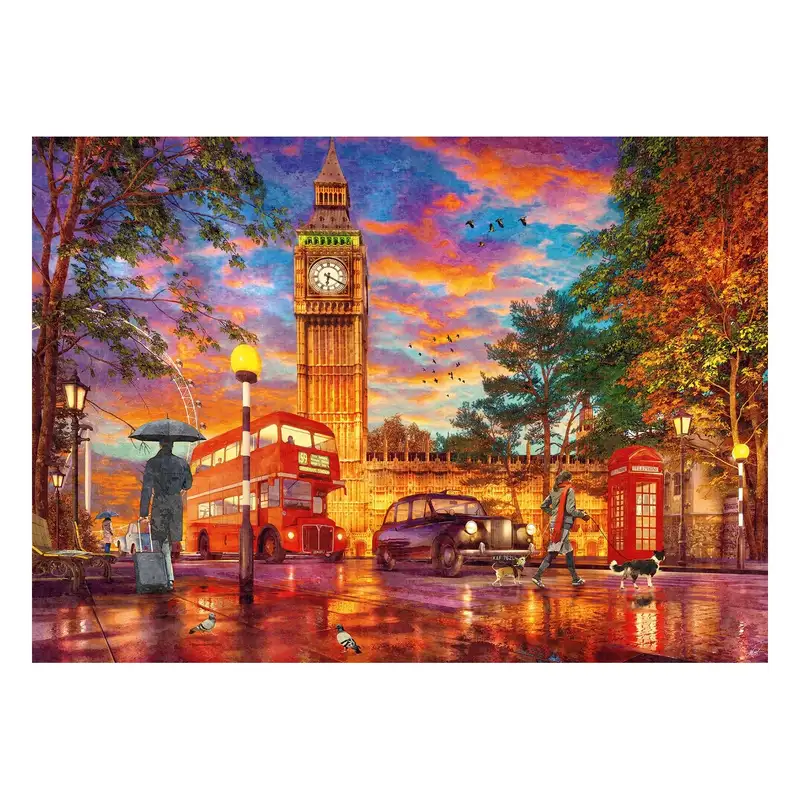 Ravensburger Rompecabezas 12000184 Atardecer En La Plaza Del Parlamento