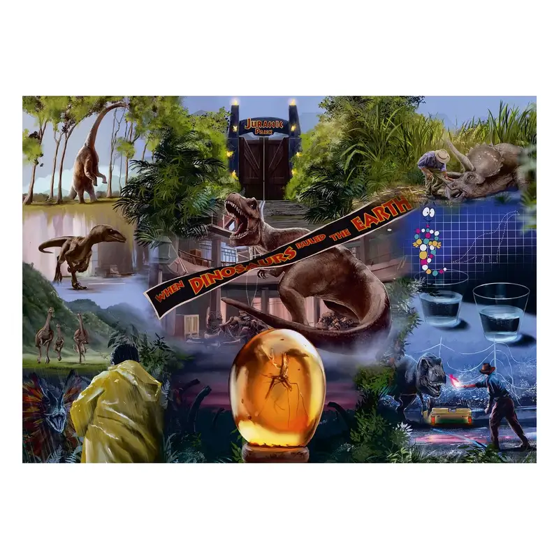 Ravensburger Rompecabezas 12000187 Poster De Jurassic Park 1000 Piezas
