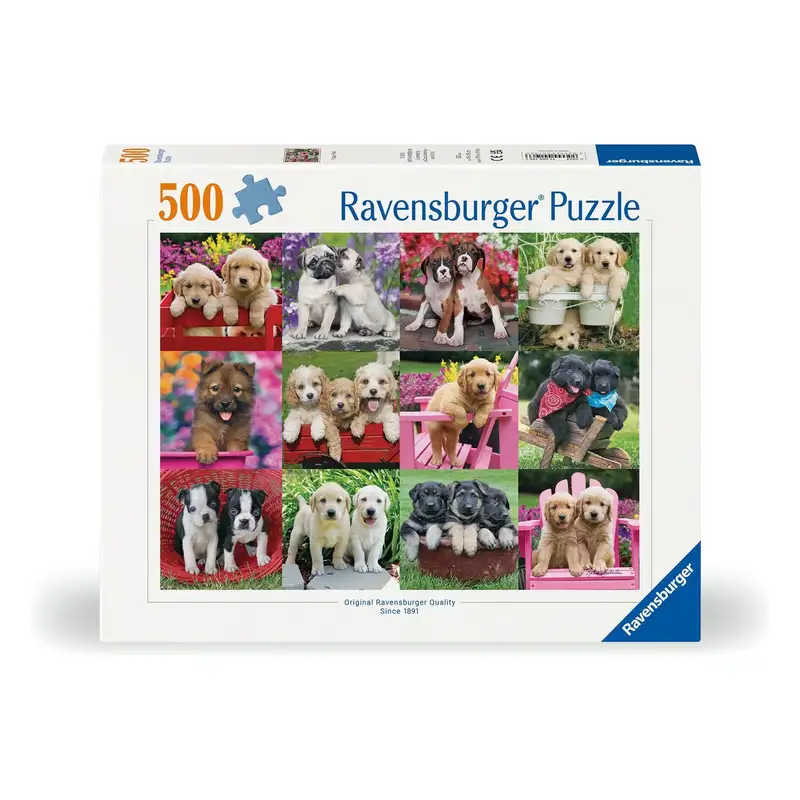 Ravensburger Rompecabezas 12000196 Amigos Cachorros 500 Piezas