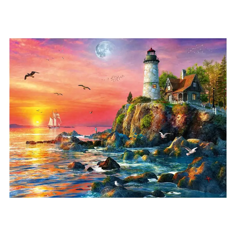 Ravensburger Rompecabezas 12000217 Faro Al Atardecer 500 Piezas