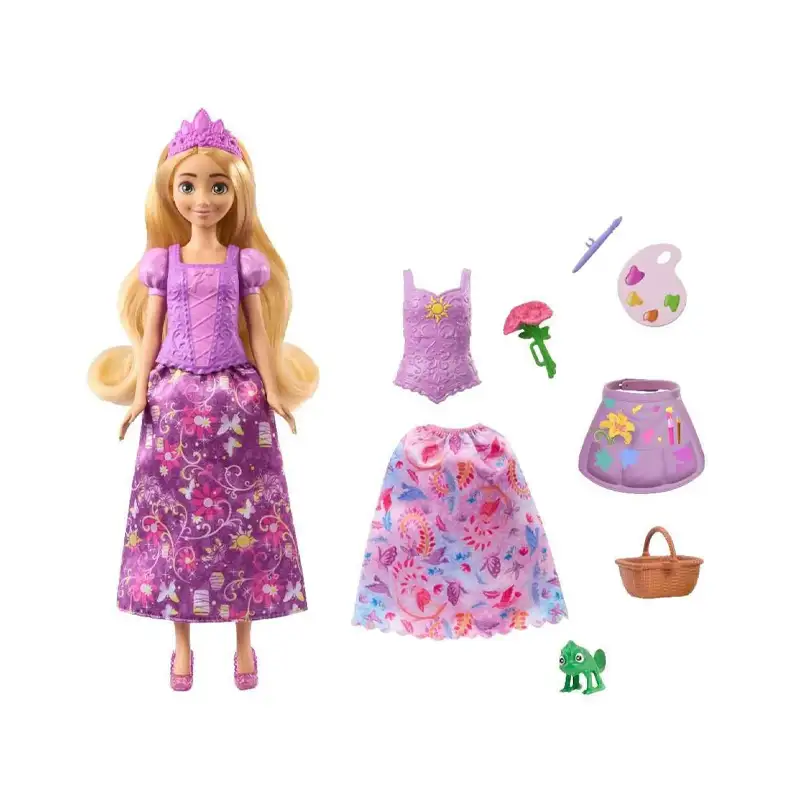 Mattel Disney Princesas Jbg09 Muneca Rapunzel Con Accesorios