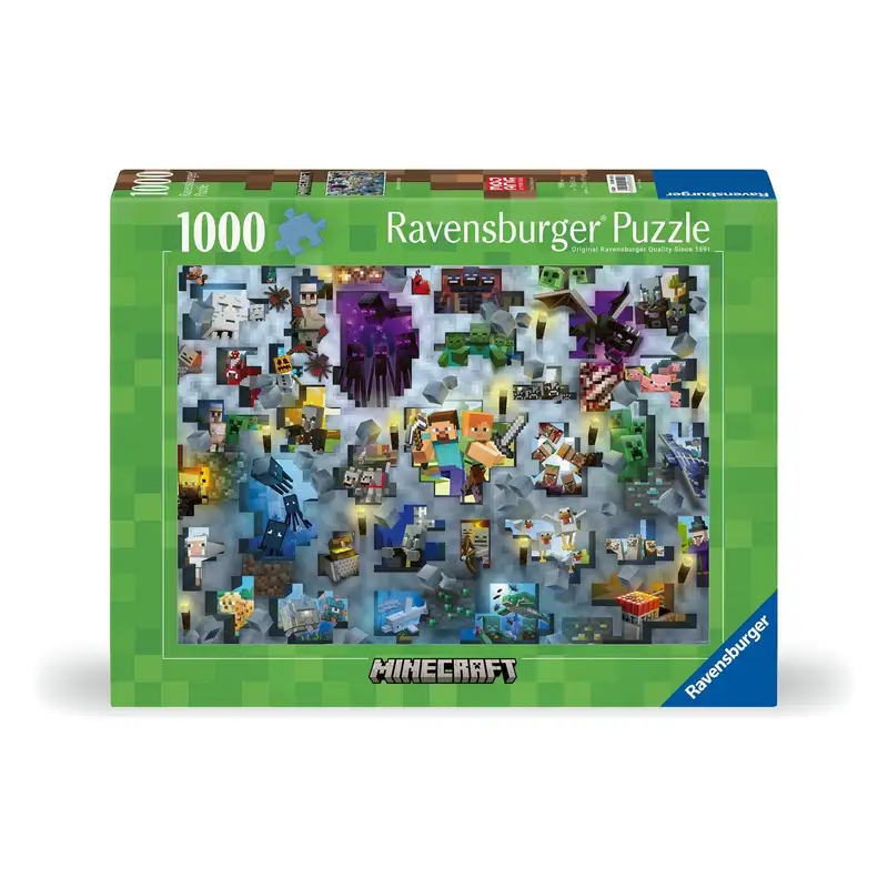 Ravensburger Rompecabezas 12000422 Criaturas De Minecraft 1000 Piezas