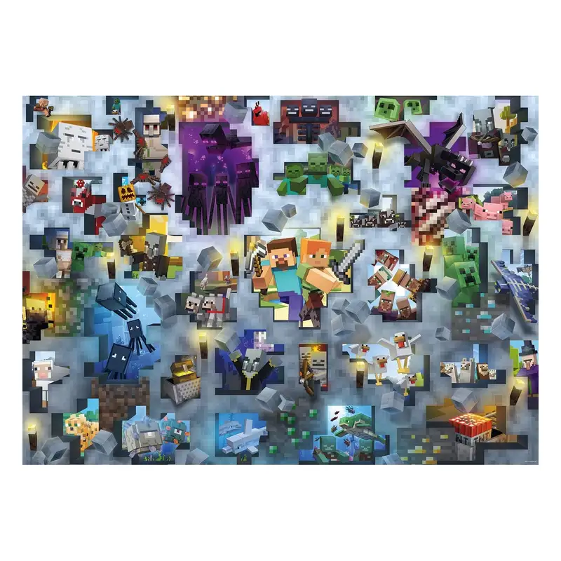 Ravensburger Rompecabezas 12000422 Criaturas De Minecraft 1000 Piezas