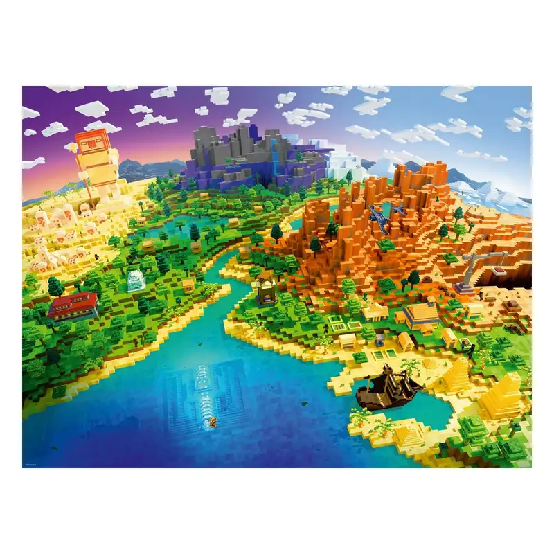 Ravensburger Rompecabezas 12000433 Mundo De Minecraft 1500 Piezas