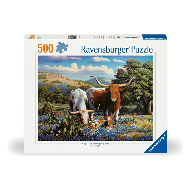 Ravensburger Rompecabezas 12000826 Longhorns Amorosos 500 Piezas
