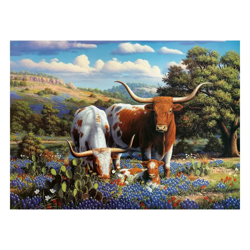 Ravensburger Rompecabezas 12000826 Longhorns Amorosos 500 Piezas