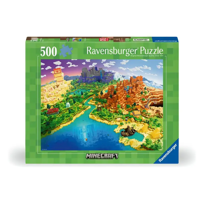 Ravensburger Rompecabezas 12001568 Minecraft 500 Piezas
