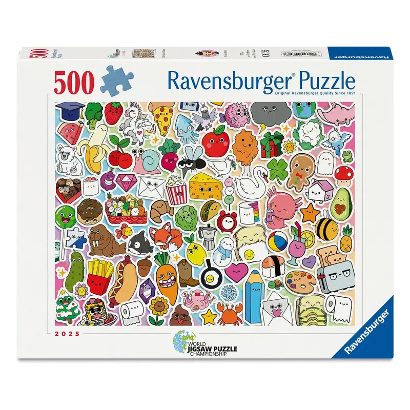 Ravensburger Rompecabezas 12001796 Caos Kawaii Adorable 500 Piezas