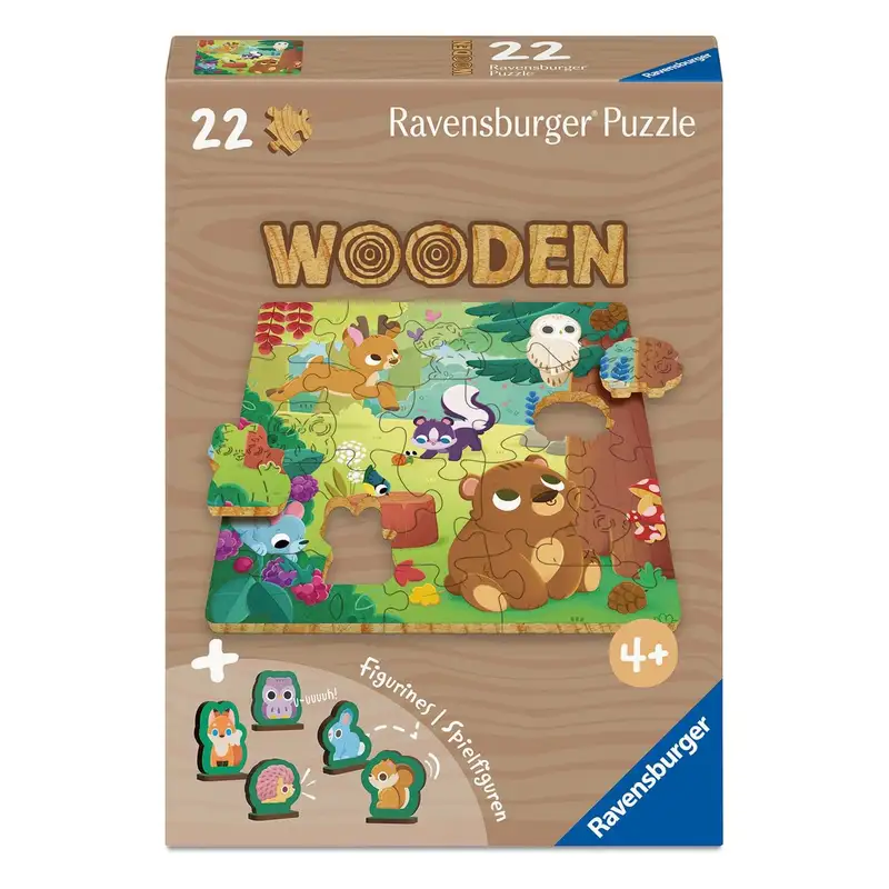 Ravensburger Rompecabezas 12004080 Animales Del Bosque De Madera 22 Piezas