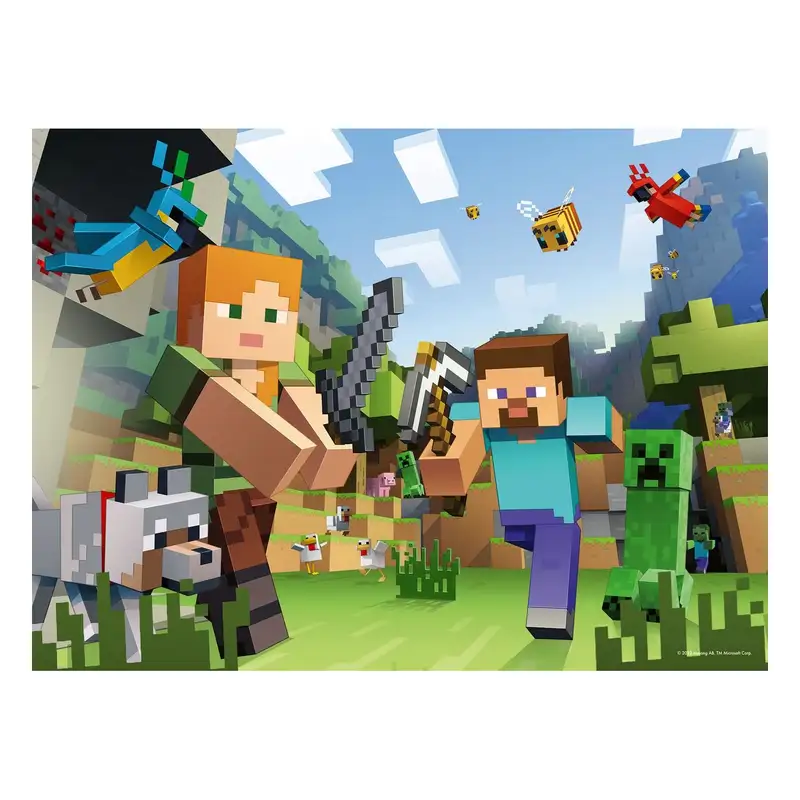 Ravensburger Rompecabezas 12004176 Minecraft 100 Piezas