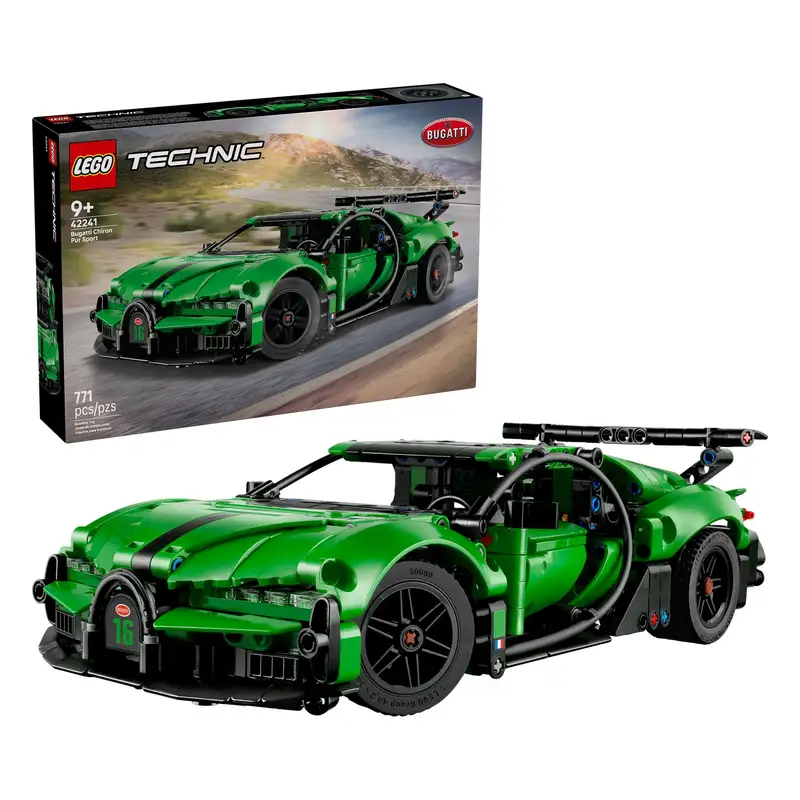 Lego Technic 42241 Hiperauto Bugatti Chiron Pur Sport Verde