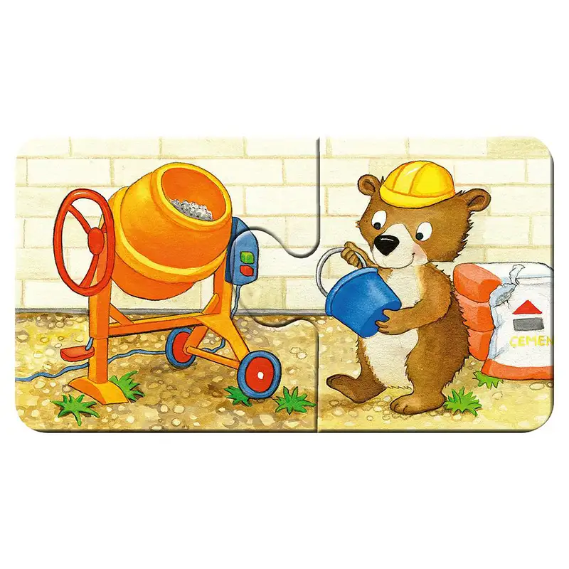 RAVENSBURGER Rompecabezas Para Niños 30743 Sitio de Construccion de Animales 9x2 Piezas