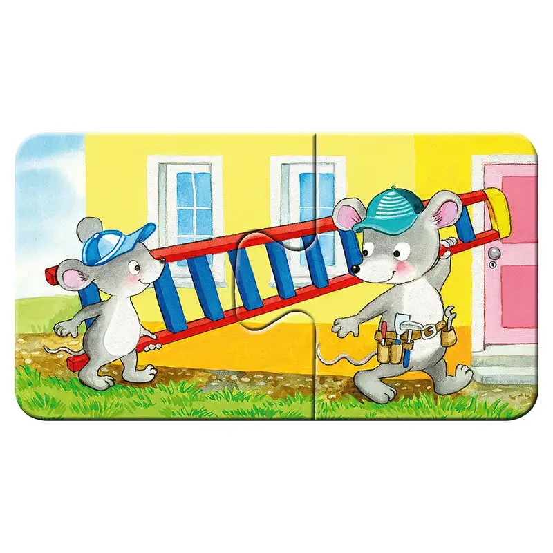 RAVENSBURGER Rompecabezas Para Niños 30743 Sitio de Construccion de Animales 9x2 Piezas