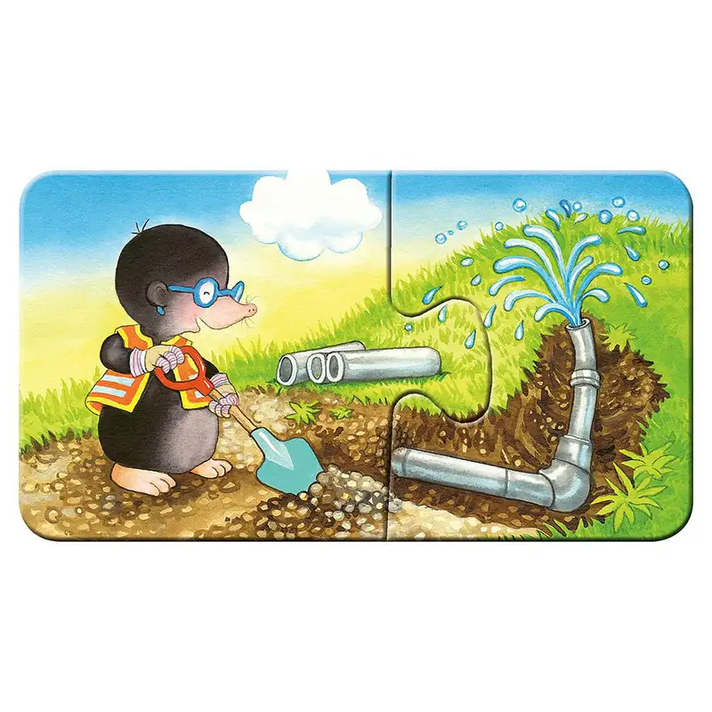 RAVENSBURGER Rompecabezas Para Niños 30743 Sitio de Construccion de Animales 9x2 Piezas