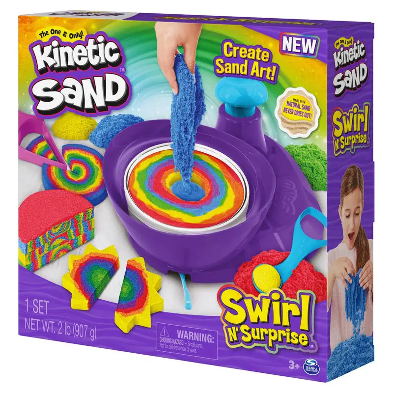 Spin Master Kinetic Sand 6063931 Set De Creacion Gira Y Forma