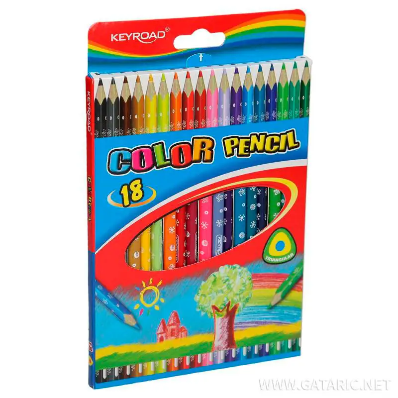 Crayon Largo Crayola Triangular Caja 18 Cols.