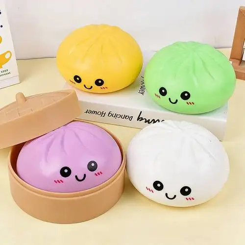 Lolo Toys Squishy Lolo-C017 Dumplings Al Vapor Realista, Suave Y Apretable 8.5 CM